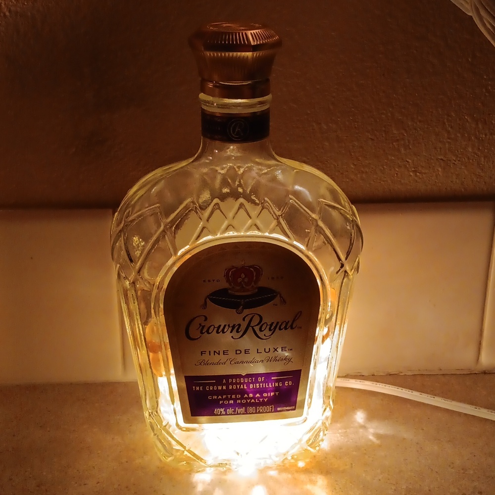Crown Royal Lighted Lamp Bottle